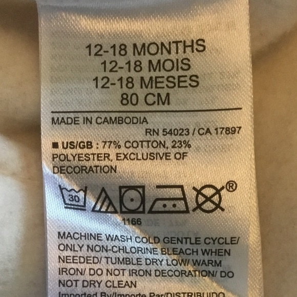 Baby Gap Girls Paddington Bear One Piece Pink White Sweatshirt Outfit Cotton - Picture 6 of 6